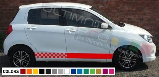 Decal Sticker Side Racing Stripes Compatible with Suzuki Celerio 2008-Present