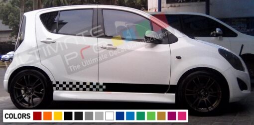 Decal Sticker Side Racing Stripes Compatible with Suzuki Splash 2008-Present