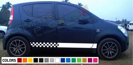 Decal Sticker Side Racing Stripes Compatible with Suzuki Splash 2008-Present