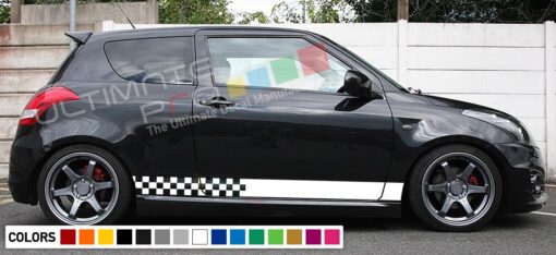 Decal Sticker Vinyl Side Racing Stripes Compatible with Suzuki Swift 2008-Present