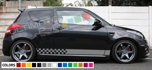 Decal Sticker Vinyl Side Racing Stripes Compatible with Suzuki Swift 2008-Present