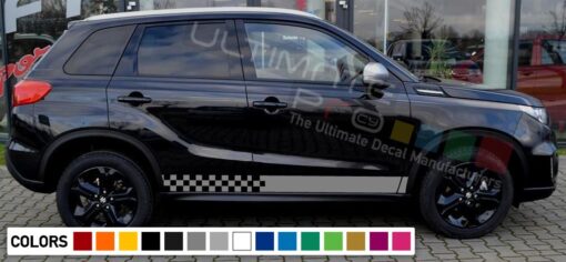 Decal Sticker Side Racing Stripes Compatible with Suzuki Vitara 2008-Present