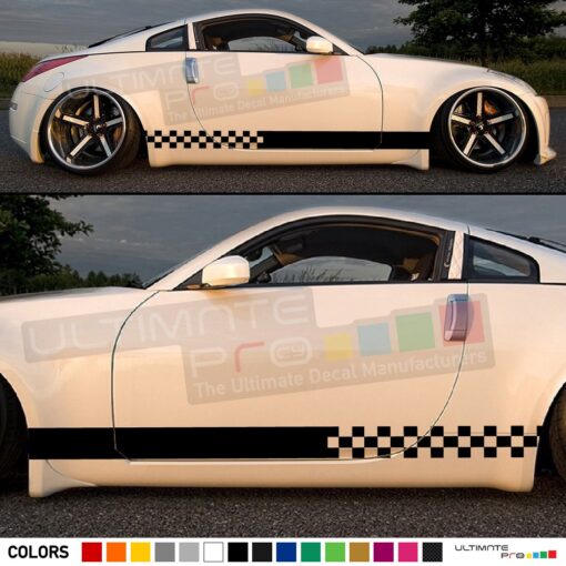 Decal Sticker Side Racing Stripes Compatible with Nissan 350 Z Fairlady Z 2002-Present