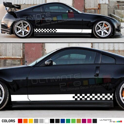 Decal Sticker Side Racing Stripes Compatible with Nissan 350 Z Fairlady Z 2002-Present