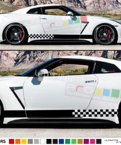 Decal Sticker Vinyl Side Racing Compatible with Nissan GT-R R35 2007-Present