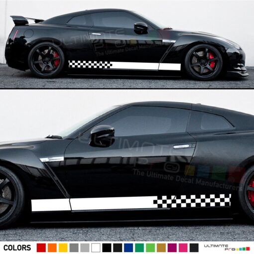 Decal Sticker Vinyl Side Racing Compatible with Nissan GT-R R35 2007-Present