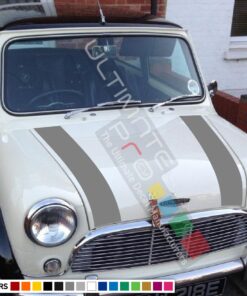 Hood Decal Sticker Graphic Compatible with Mini Classic