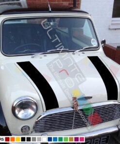Hood Decal Sticker Graphic Compatible with Mini Classic