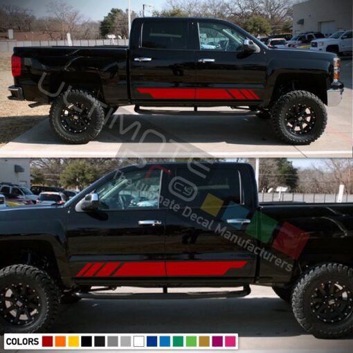 Side door Decal, vinyl design for Chevrolet Silverado decal 2015 - Present