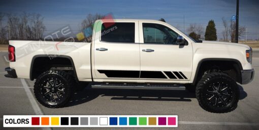 Decal Sticker Vinyl Side Stripe Kit Compatible with GMC Sierra 2014-Present