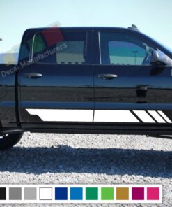 Decal Sticker Vinyl Side Stripe Kit Compatible with GMC Sierra 2014-Present