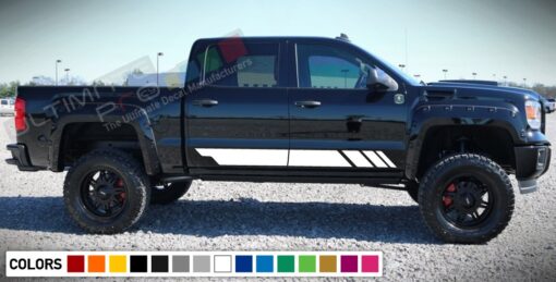 Decal Sticker Vinyl Side Stripe Kit Compatible with GMC Sierra 2014-Present