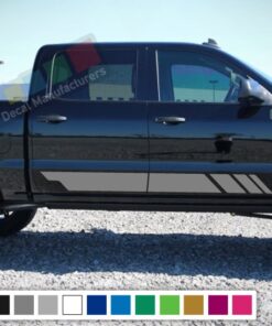 Decal Sticker Vinyl Side Stripe Kit Compatible with GMC Sierra 2014-Present