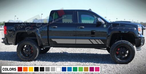 Decal Sticker Vinyl Side Stripe Kit Compatible with GMC Sierra 2014-Present