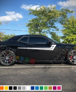 Side Doors Hockey Stripes Decal For Dodge challenger SRT8 2008 - Present