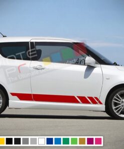 Decal Sticker Side Racing Stripes Compatible with Suzuki Swift 2008-Present