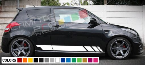 Decal Sticker Side Racing Stripes Compatible with Suzuki Swift 2008-Present