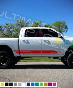 Decal Sticker Side Door Mountain Stripes Dodge Ram 2009 - Present