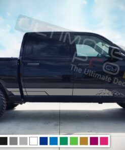 Decal Sticker Side Door Mountain Stripes Dodge Ram 2009 - Present