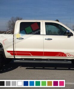 Decal Sticker Vinyl Mountains Stripe Kit Compatible with GMC Sierra 2014-Present