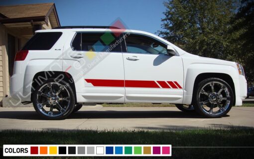 Decal Sticker Side Racing Stripes Compatible with GMC Terrain 2010-Present