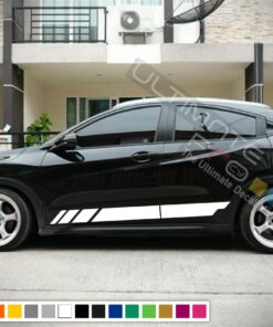 Decal Sticker Side Sport Stripe Kit Compatible with Honda HRV 2014-Present