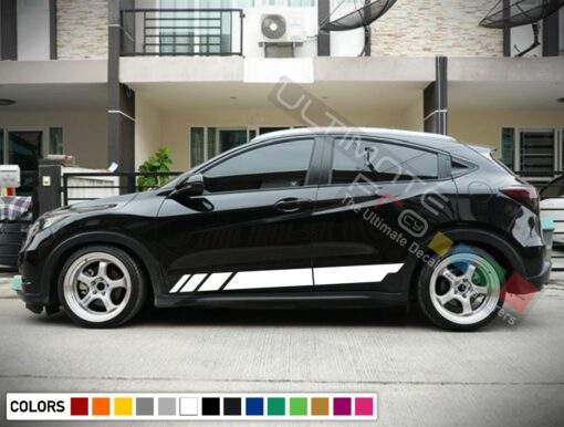 Decal Sticker Side Sport Stripe Kit Compatible with Honda HRV 2014-Present