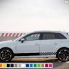 Decal Sticker Side Sport Stripe Kit Compatible with Audi A3 2008-Present