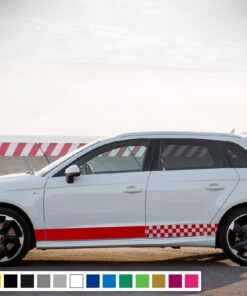 Decal Sticker Side Sport Stripe Kit Compatible with Audi A3 2008-Present