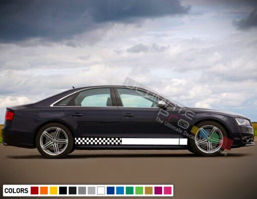 Decal Sticker Vinyl Stripe Kit Compatible with Audi A8 2008-Present