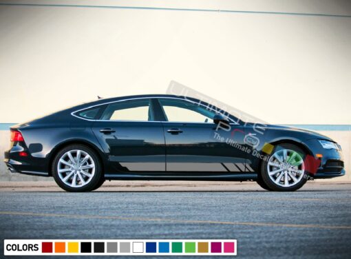 Decal Sticker Stripes Kit Compatible with Audi A7 2008-Present