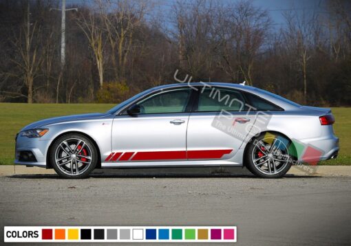 Decal Sticker Vinyl Stripe Kit Compatible with Audi A6 2008-Present