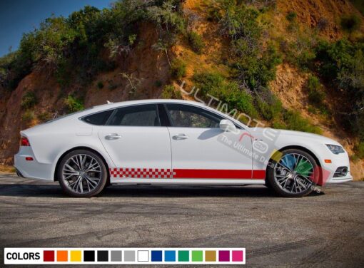 Decal Sticker Stripe Kit Compatible with Audi A7 2008-Present