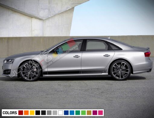 Decal Stickers Vinyl Stripe Kit Compatible with Audi A8 2008-Present