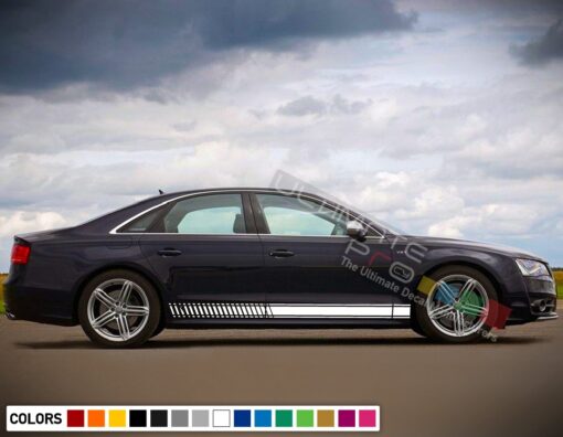 Decal Stickers Vinyl Stripe Kit Compatible with Audi A8 2008-Present