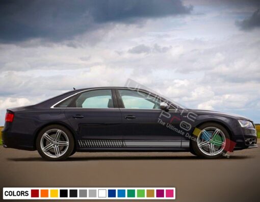 Decal Stickers Vinyl Stripe Kit Compatible with Audi A8 2008-Present