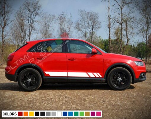 Decal Stickers Vinyl Stripe Kit Compatible with Audi Q3 2008-Present