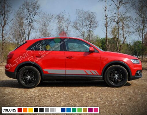 Decal Stickers Vinyl Stripe Kit Compatible with Audi Q3 2008-Present