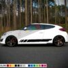 Decal Sticker Stripes Compatible with Hyundai Veloster 2009-Present