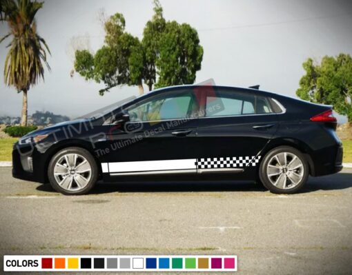 Decal Sticker Racing Stripe Compatible with Hyundai Ioniq 2009-Present