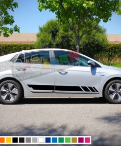 Decal Sticker Vinyl Racing Stripe Compatible with Hyundai Ioniq 2009-Present