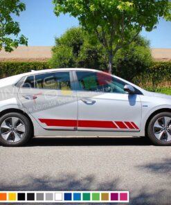 Decal Sticker Vinyl Racing Stripe Compatible with Hyundai Ioniq 2009-Present