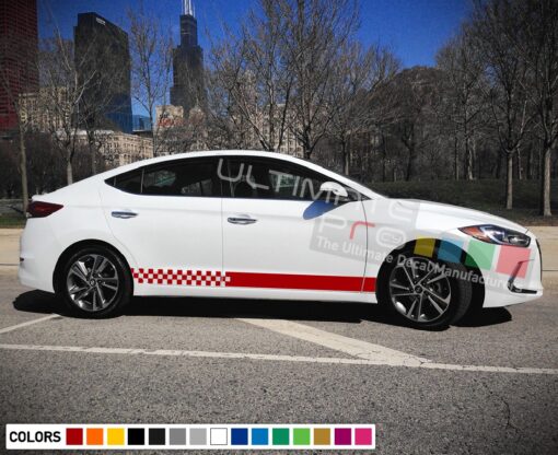 Decal Sticker Racing Stripe Compatible with Hyundai Elentra 2009-Present