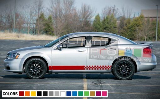 Racing Stripes Decal Vinyl Side For Dodge Avenger 2007 - Present