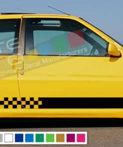 Decal Sticker Side Racing Stripes Compatible with Peugeot 106 Rallye Phase 1 2 16V