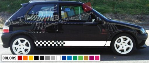 Decal Sticker Side Racing Stripes Compatible with Peugeot 106 Rallye Phase 1 2 16V