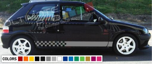 Decal Sticker Side Racing Stripes Compatible with Peugeot 106 Rallye Phase 1 2 16V