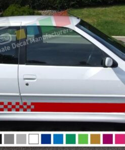 Decal  Vinyl Side Racing Stripes Compatible with Peugeot 208 2010-Present