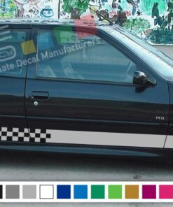 Decal  Vinyl Side Racing Stripes Compatible with Peugeot 208 2010-Present