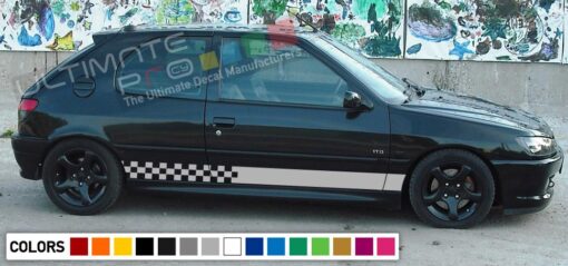 Decal  Vinyl Side Racing Stripes Compatible with Peugeot 208 2010-Present